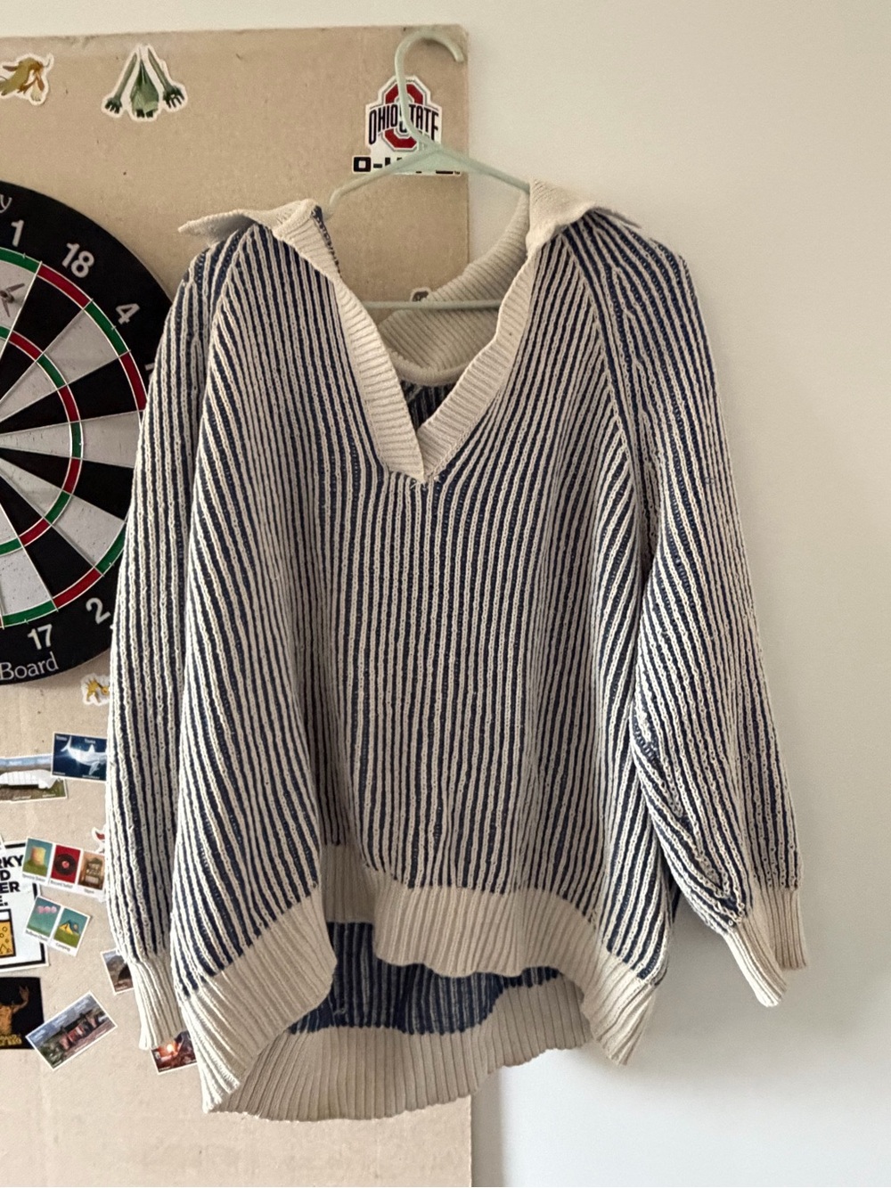 Aerie Blue & Cream Striped Women’s Sweater